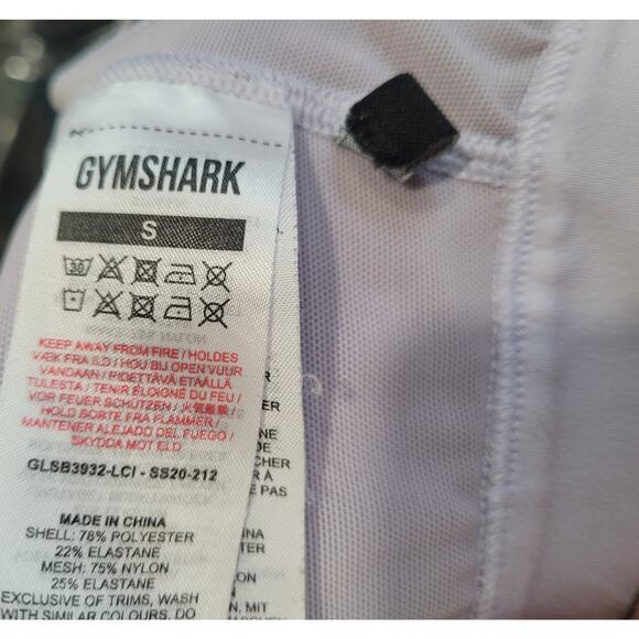 Gymshark Women's Sports Bra Gray size Small Open Back Cutout Active Wear #17 - Picture 3 of 3